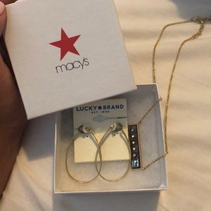 Earrings and necklace